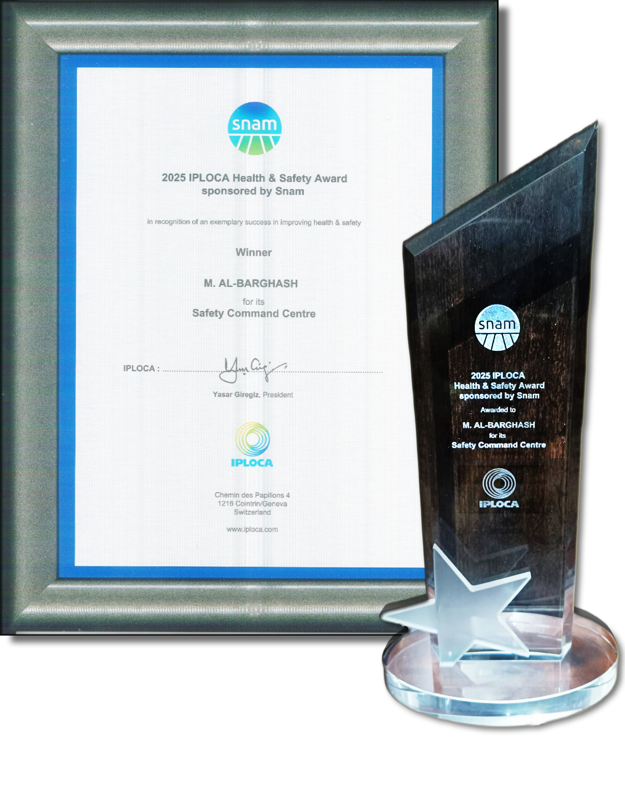  IPLOCA Health and Safety Recognition Award - 2025